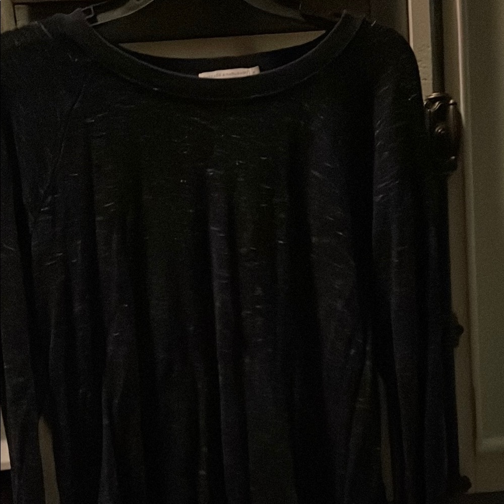 Dark Blue Long Sleeve Top